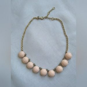 J. Crew Pink Bead Ball Necklace Lightweight Bauble